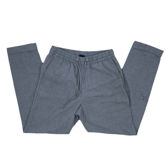 H&M Pants XS Gray Tapered Cuffed Hem Drawstring Casual Streetwear Minimalist - Picture 1 of 11